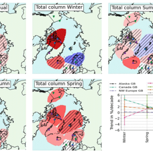 Annual and seasonal regional trends maps for the total column of ozone